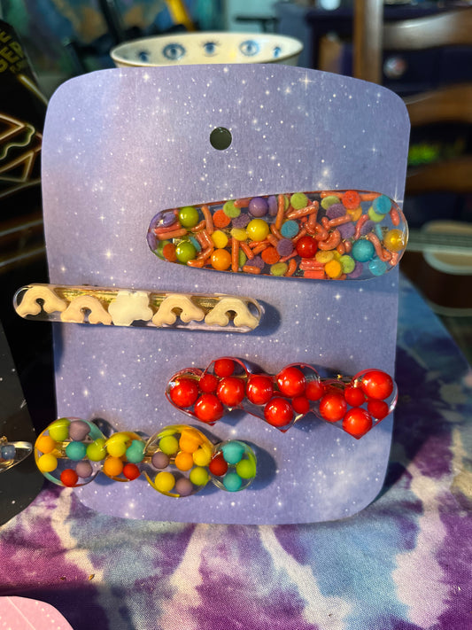 Candy Resin Hair Clips