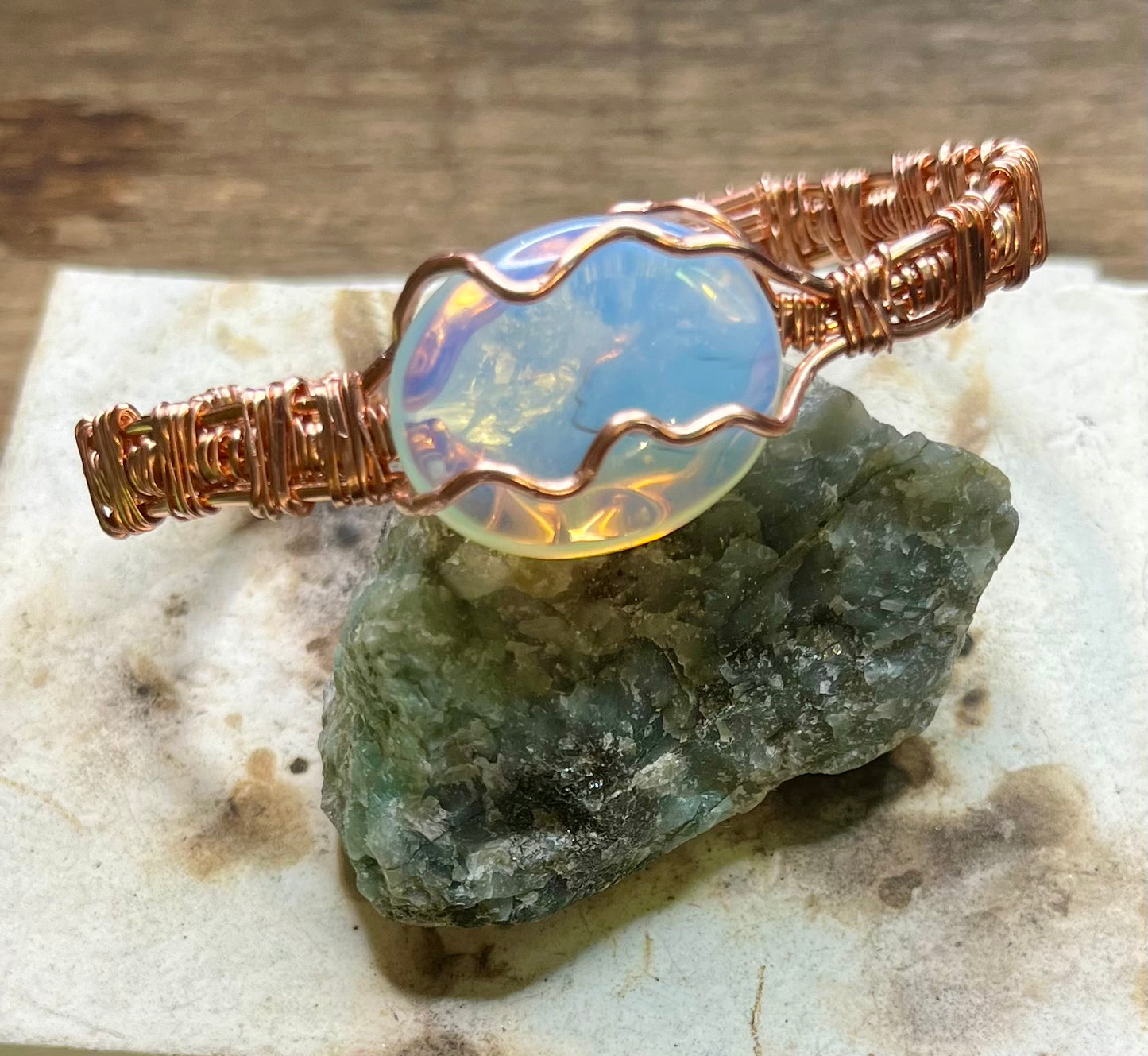 Opalite and Copper Bracelet